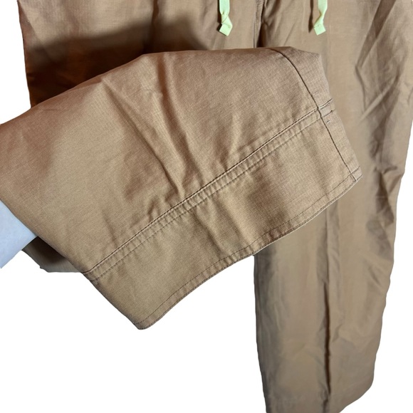 Horny Toad Khaki Tan Cropped Drawstring Cotton Blend Pants, Size 10 - Picture 3 of 14